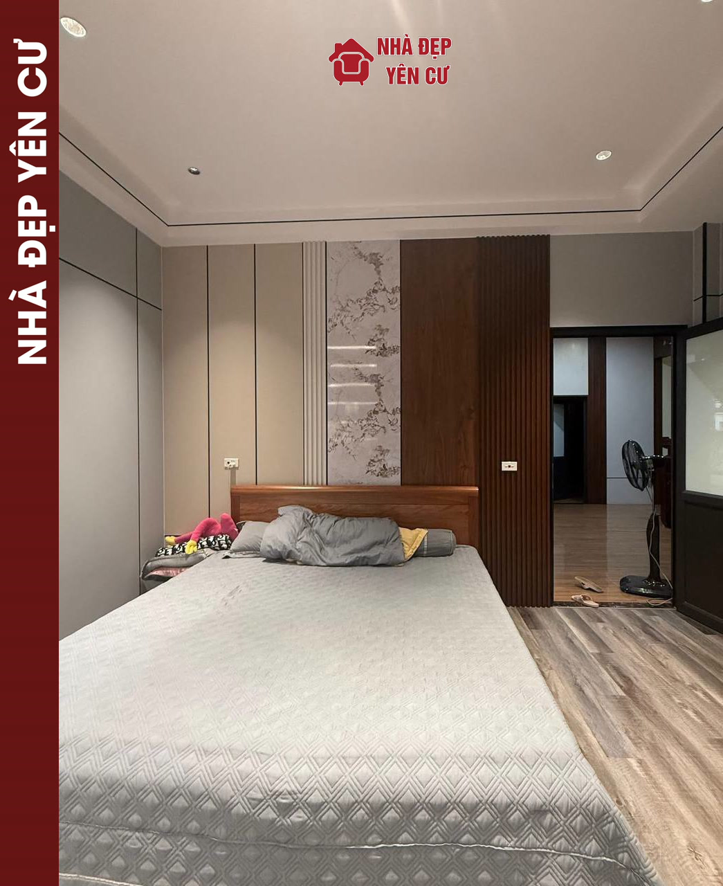 Ốp vách đầu giường tấm ốp đa năng sợi than tre tại Long Biên