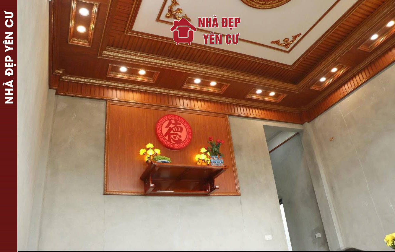 Thi công ốp tường trần giật cấp tại Long Biên