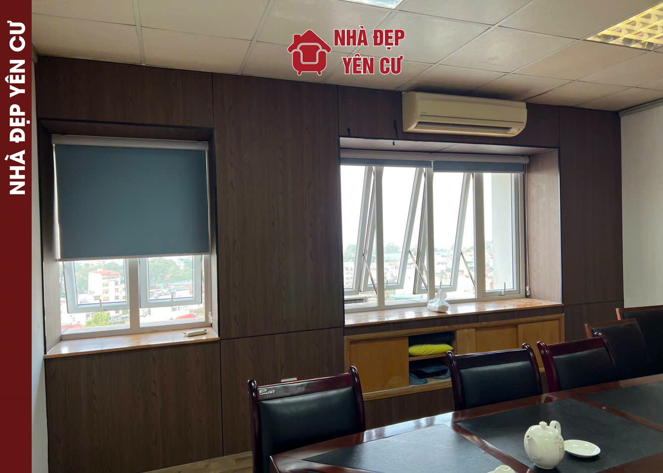 Thi công ốp than tre cho văn phòng công ty