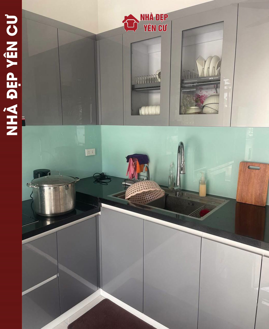 Thi công tủ bếp nhựa Ecoplast