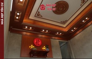 Thi công ốp tường trần giật cấp tại Long Biên