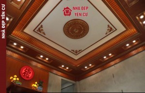 Thi công ốp tường trần giật cấp tại Long Biên