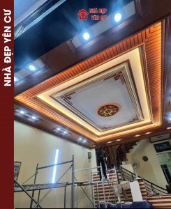 Thi công ốp tường trần giật cấp tại Long Biên