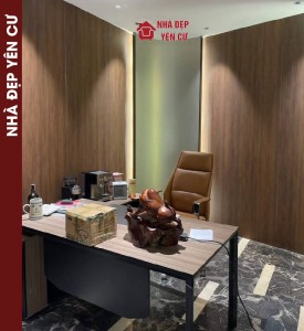 Thi công tấm ốp than tre vân gỗ tại Hà Đông