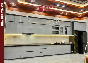 Thi công tủ bếp nhựa cao cấp Ecoplast tại Long Biên