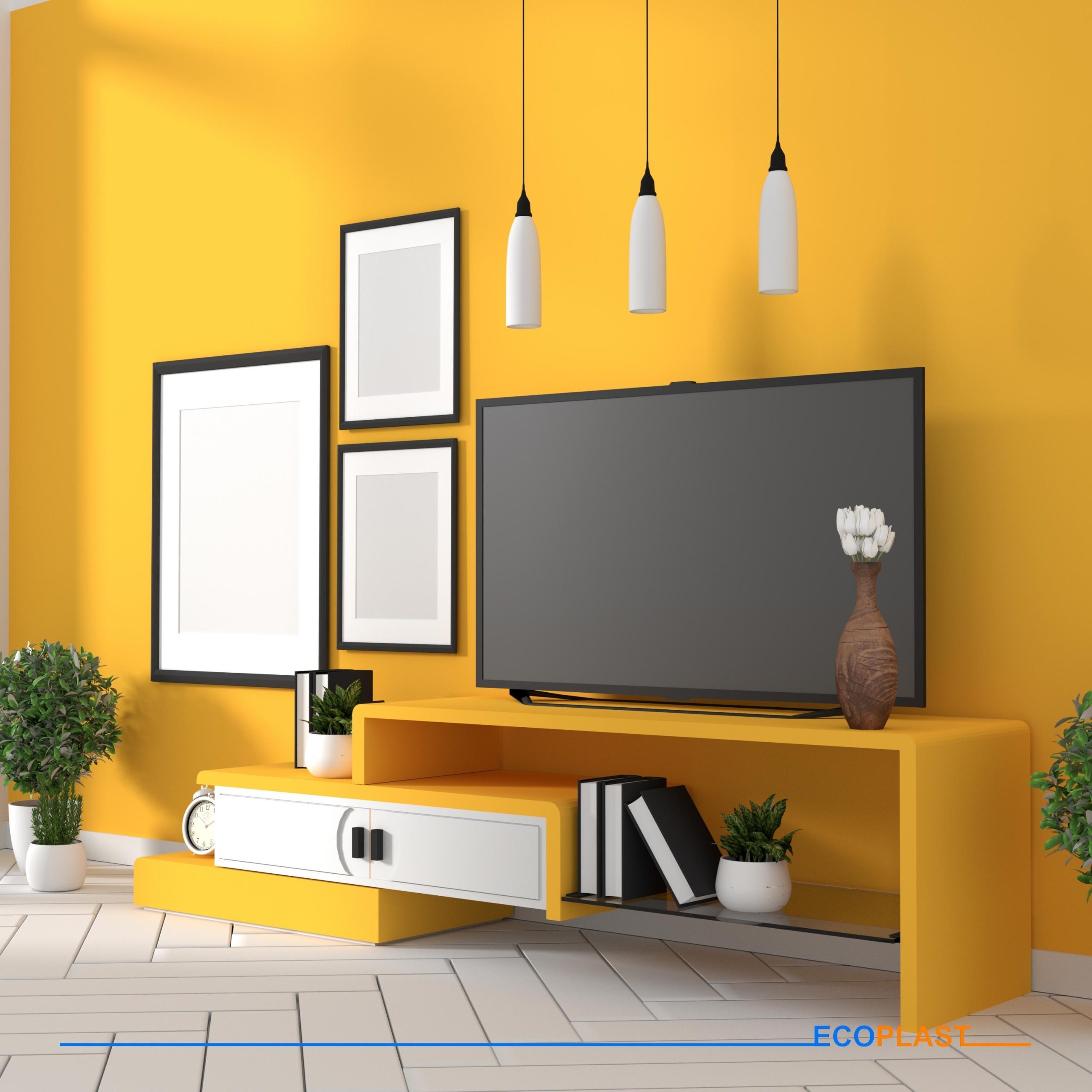 Ứng dụng của tấm nhựa nội thất cho phòng khách 4 ke tivi scaled