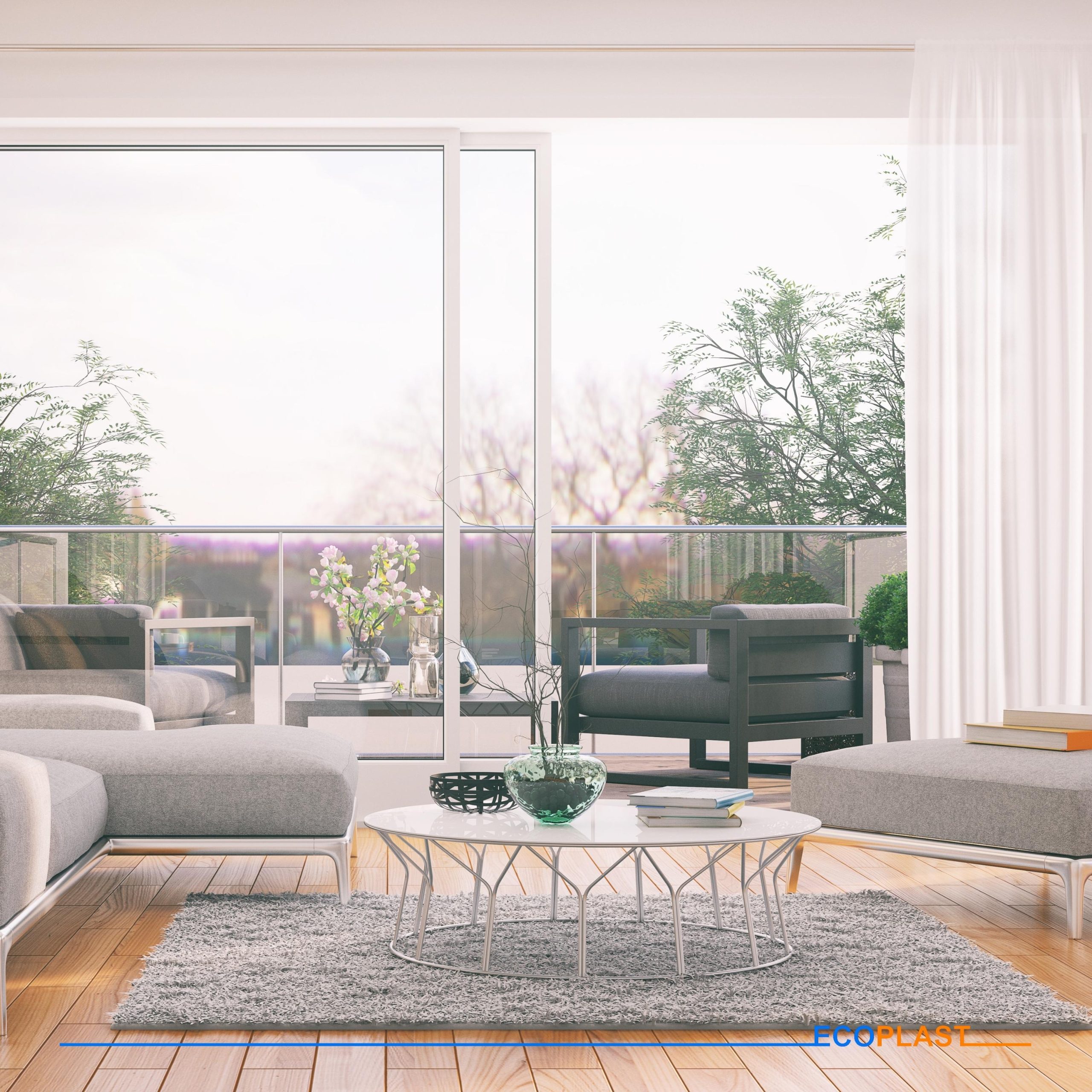 Ứng dụng của tấm nhựa nội thất cho phòng khách 2 mau ban tra scaled