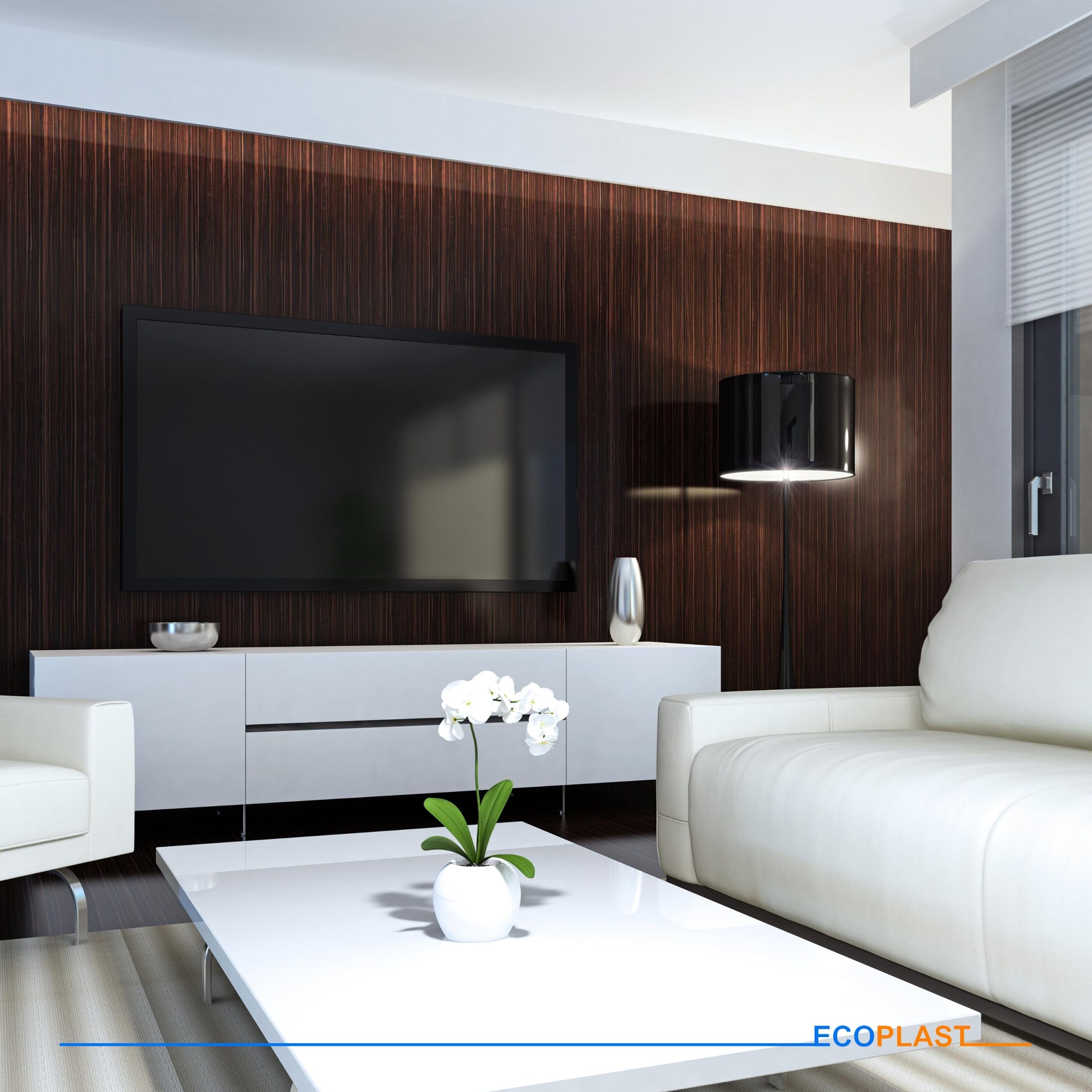 Ứng dụng của tấm nhựa nội thất cho phòng khách 1 nau ban tra dep scaled