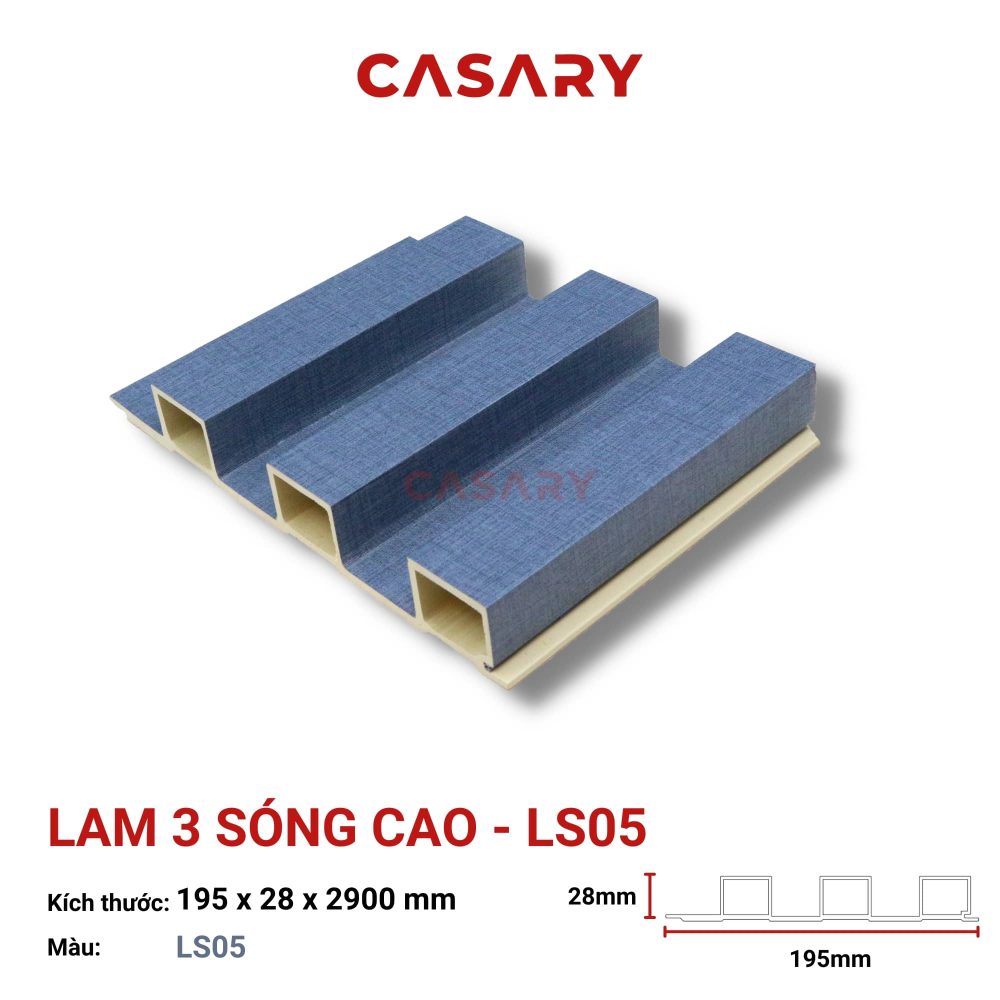 Tấm Ốp Lam 3 Sóng Cao Casary - LS05