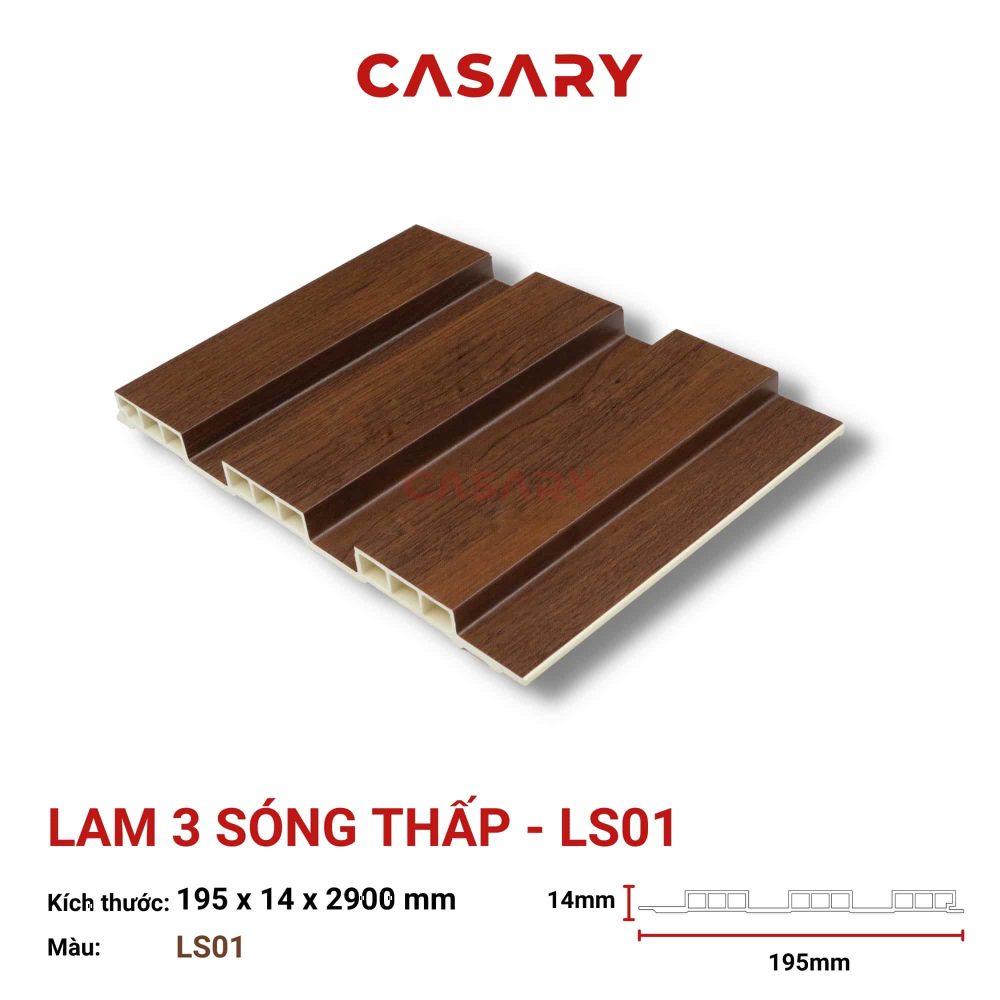 Tấm Ốp Lam 3 Sóng Thấp Casary - LS01