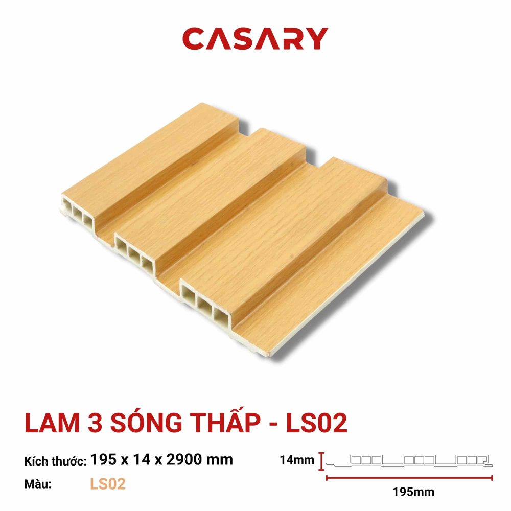 Tấm Ốp Lam 3 Sóng Thấp Casary - LS02