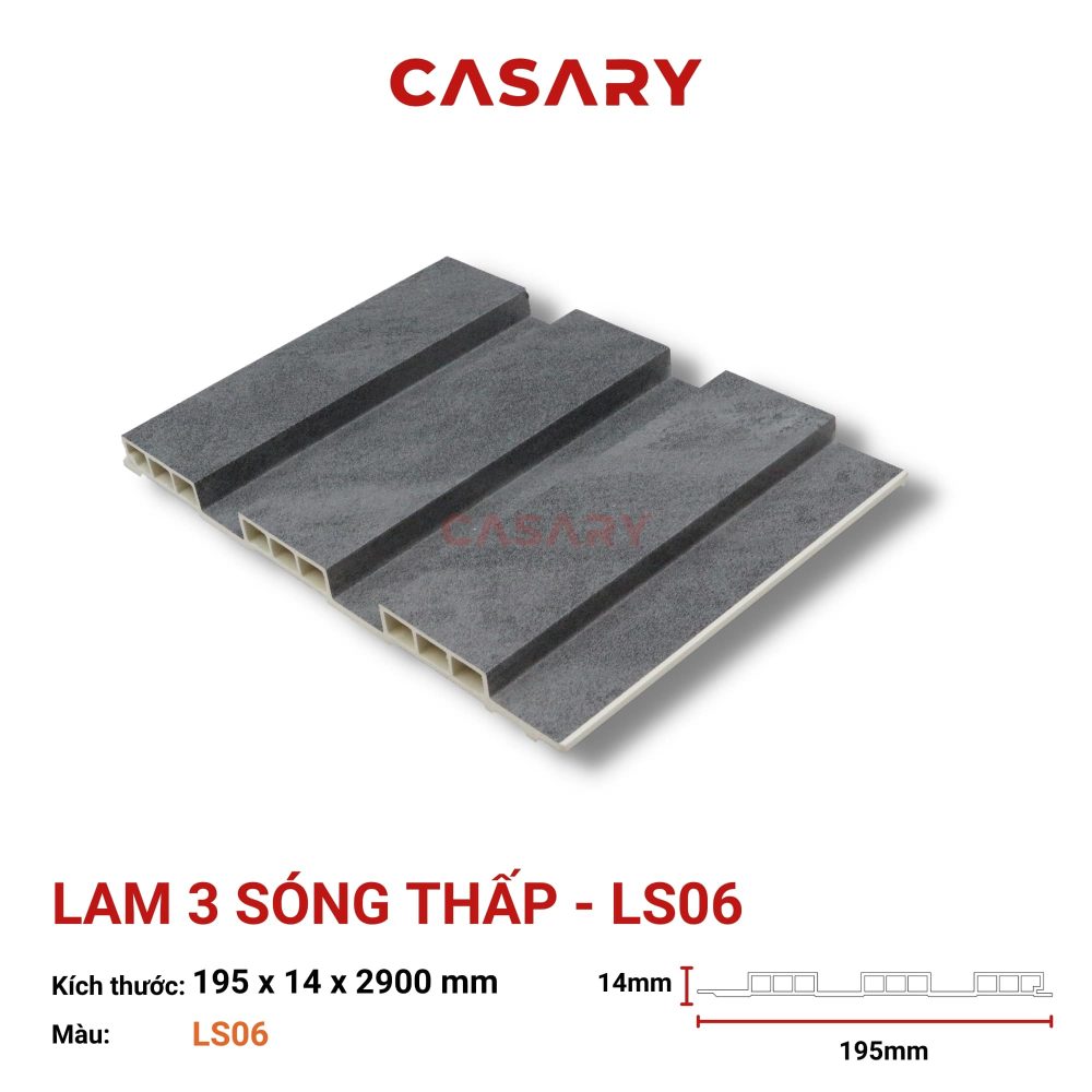 Tấm Ốp Lam 3 Sóng Thấp Casary - LS06