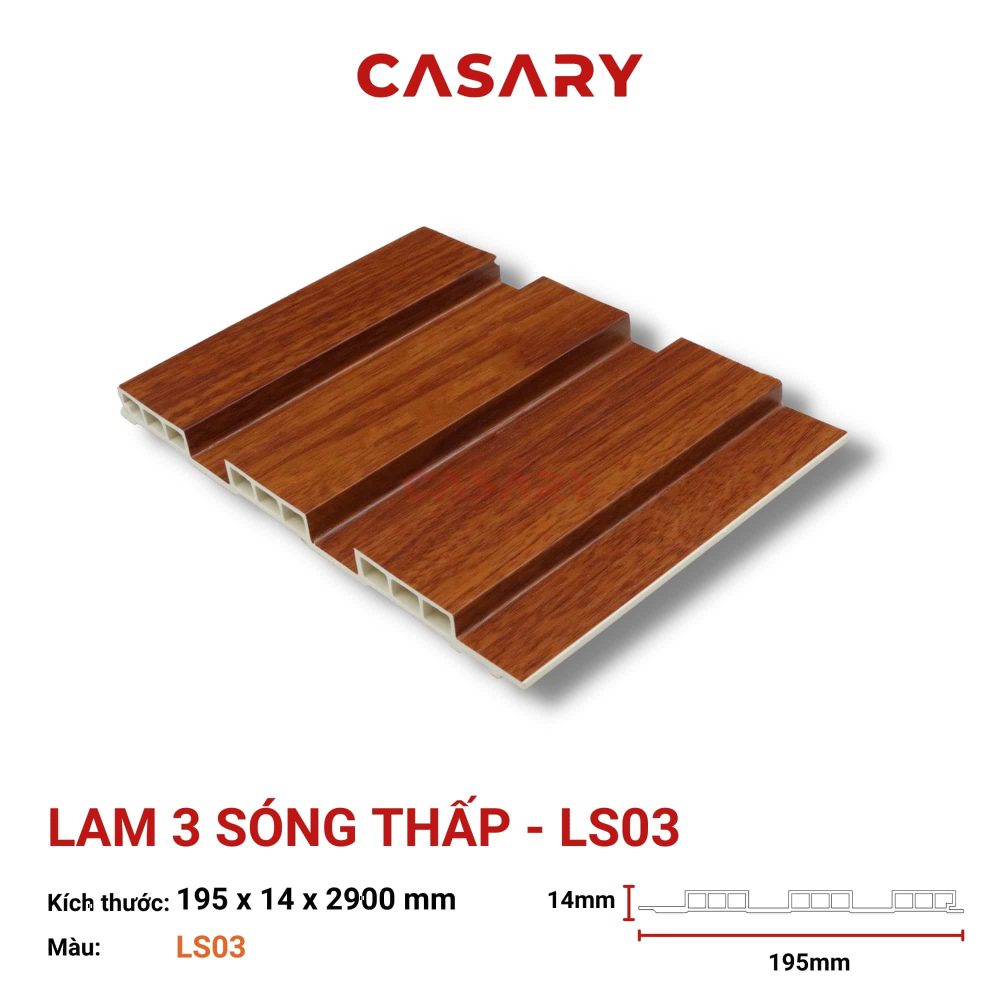 Tấm Ốp Lam 3 Sóng Thấp Casary - LS03