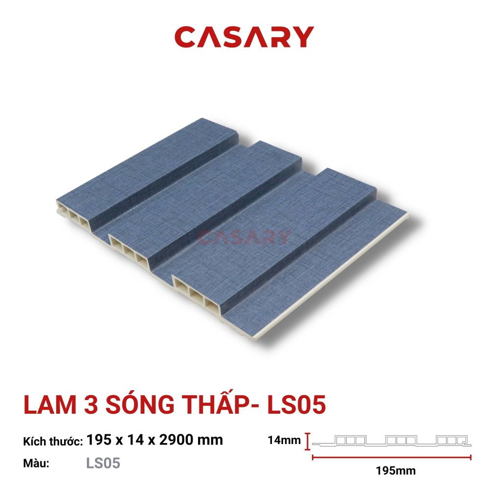Tấm Ốp Lam 3 Sóng Thấp Casary - LS05