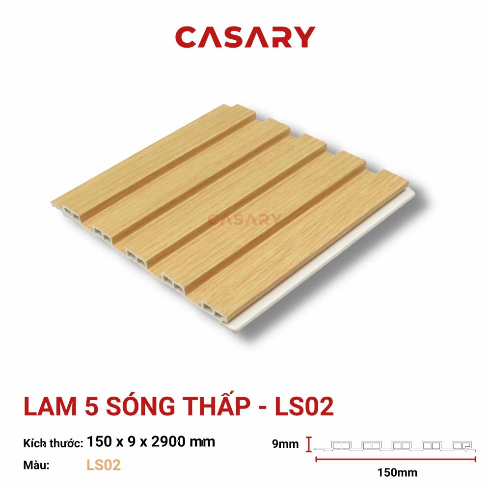 Tấm Ốp Lam 5 Sóng Thấp Casary - LS02