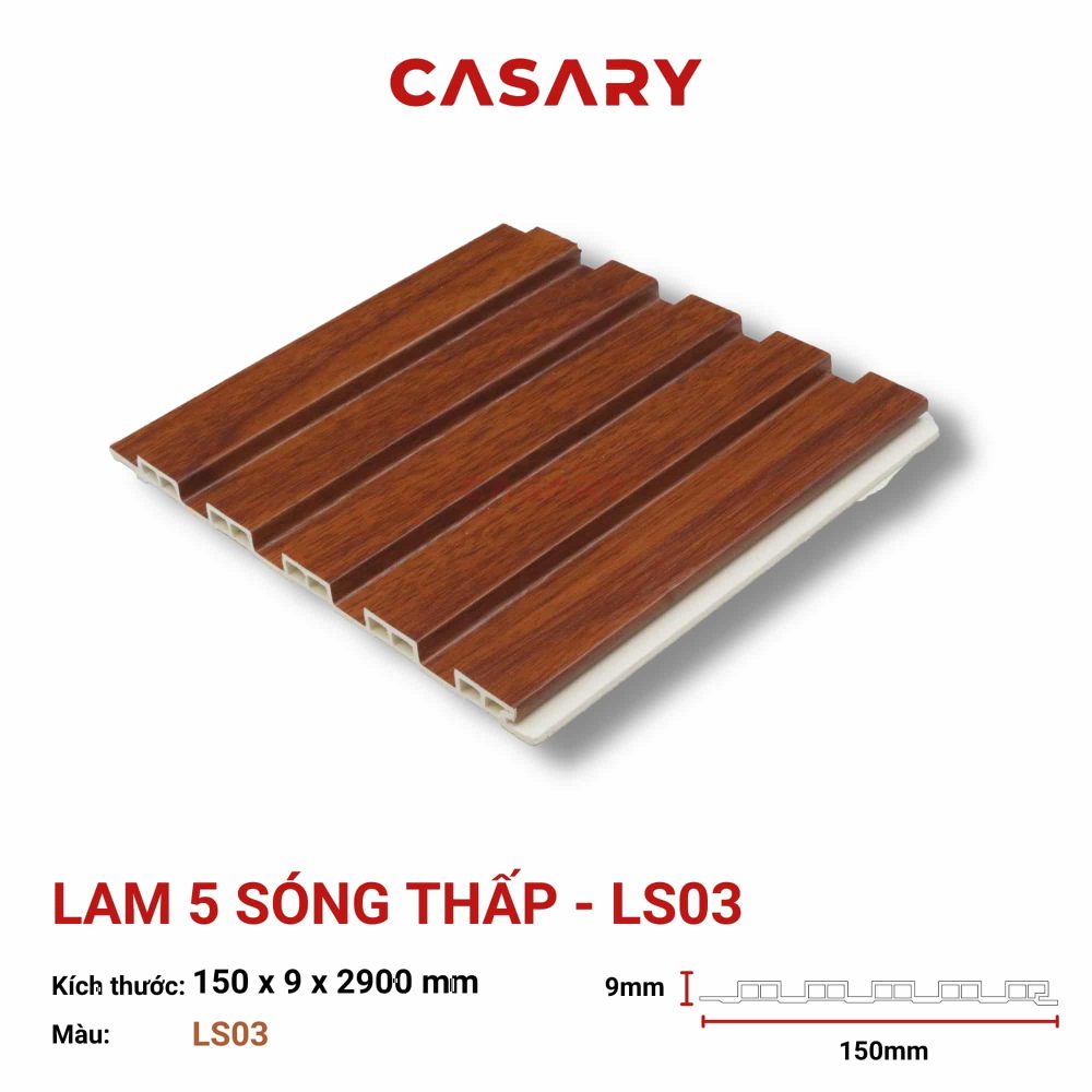 Tấm Ốp Lam 5 Sóng Thấp Casary - LS03