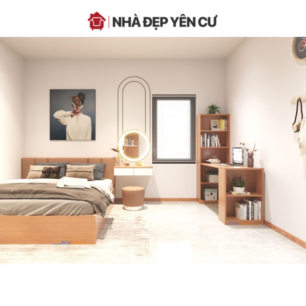 Combo Nội Thất Phòng Ngủ Ecoplast - CB08 1 combo noi that phong ngu nhua ecoplast CB08