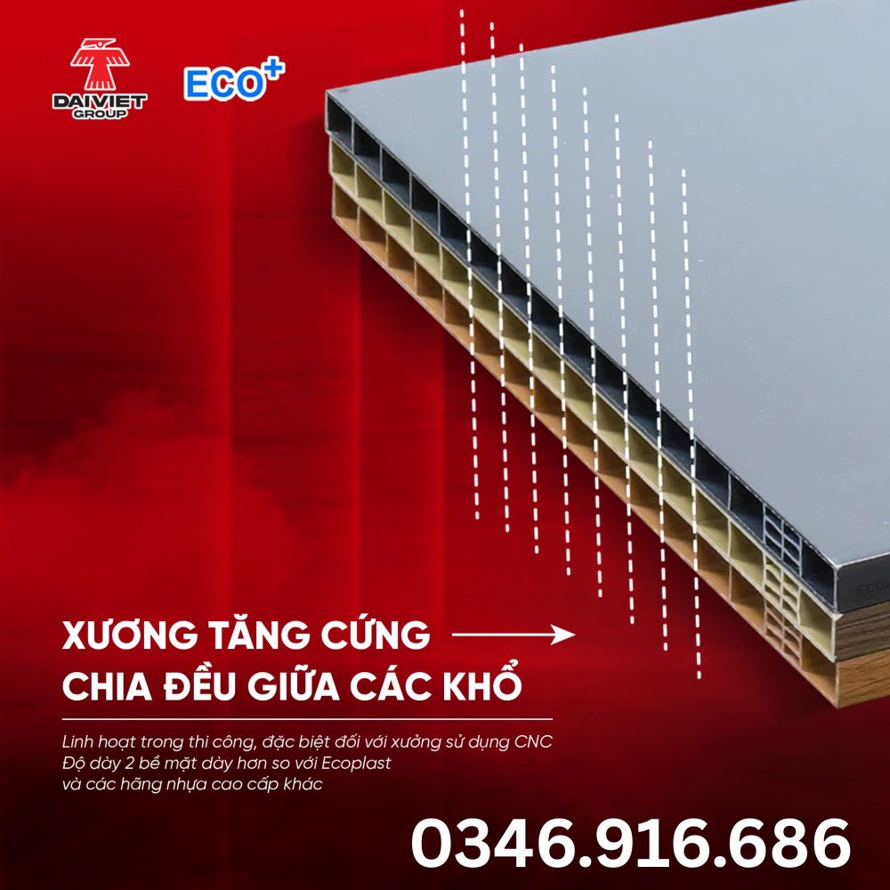 Tấm Nhựa Nội Thất ECO+ | Tấm nhựa 18mm | Mã Màu E28 2 12