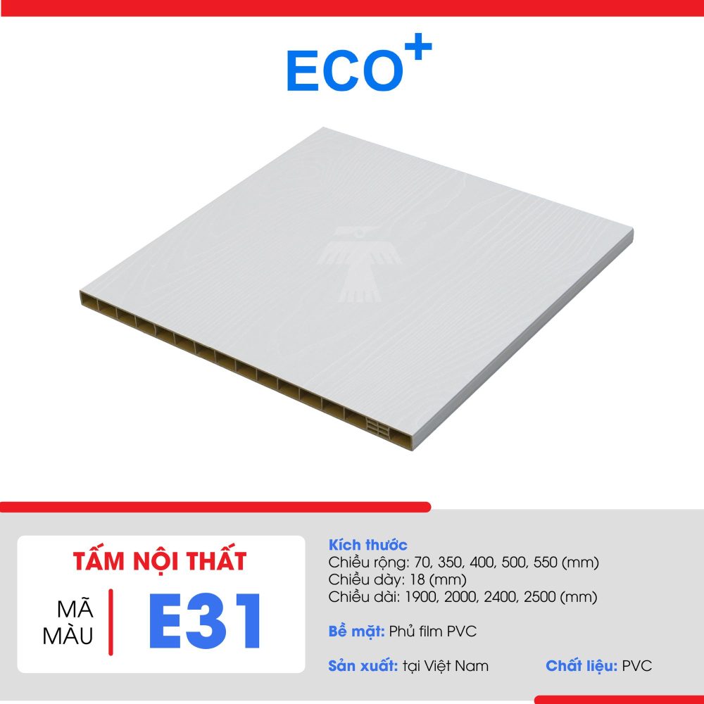 Tấm Nhựa Nội Thất ECO+ | Tấm nhựa 18mm | Mã Màu E31