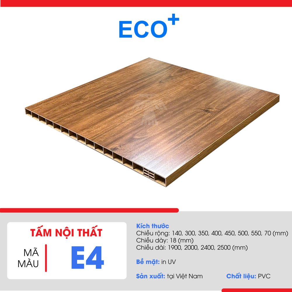 Tấm Nhựa Nội Thất ECO+ | Tấm nhựa 18mm | Mã Màu E4